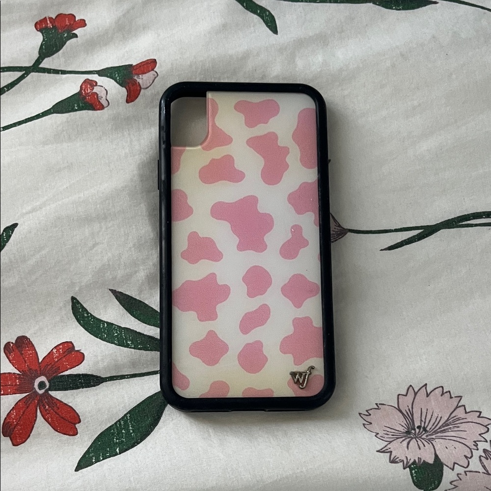iphone XR pink cow Wildflower case